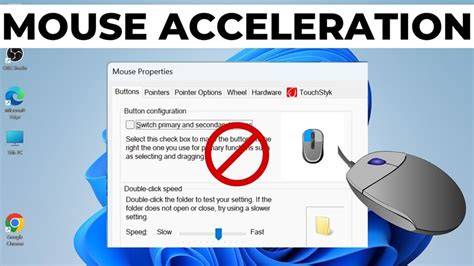 What is mouse acceleration.  Move the mouse slowly → the cursor moves a short...