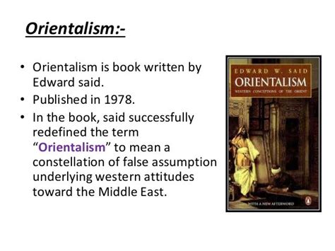 What is orientalism an unrealistic western view of the east as