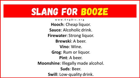 What is slang for drinking