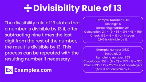 What is the 13 rule