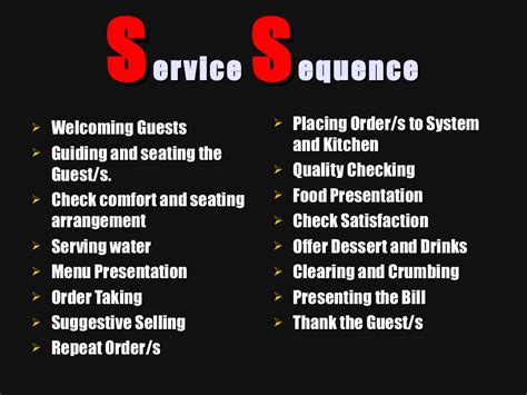 What is the 7 sequence of service