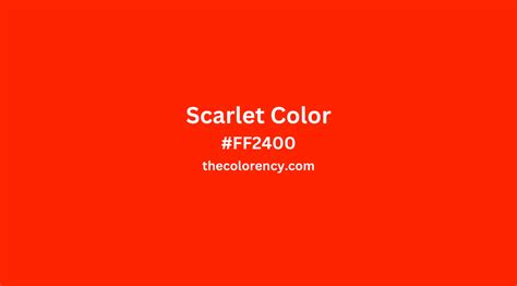 What is the Color Scarlet A Comprehensive Guide The Color Ency