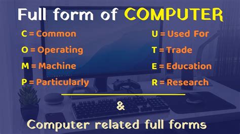 What is the Computer Full Form, Computer meaning, computer long form