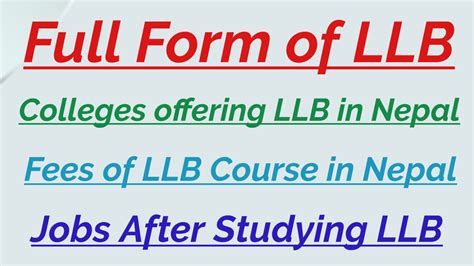 What is the Full Form of LLB Top 5 Best LLB Colleges in Nepal