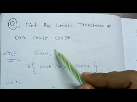 What is the Laplace transform of L {cost cos2t cos3t}?