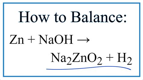 What is the Reaction between zinc and sodium hydroxide?