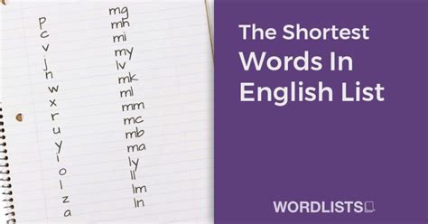 What is the Shortest English Word