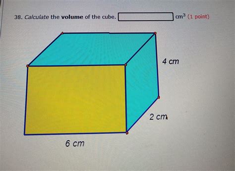 What is the Volume of this Cube? - Brainly.com