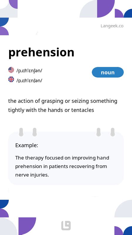 What is the definition of Prehension? Dictionary.net