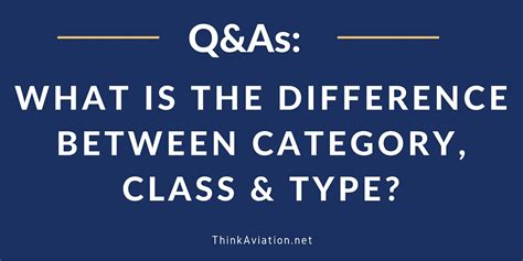 What is the difference between a Category, Class, …