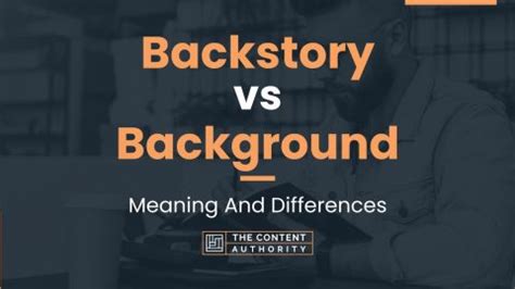 What is the difference between backstory and background