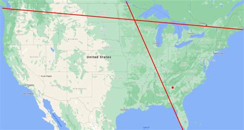 What is the distance from southernmost point in the US to