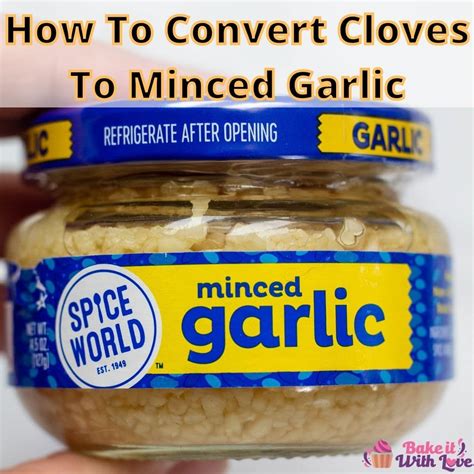 What is the equivalent of 1 clove garlic minced