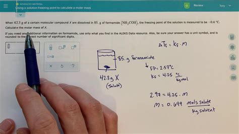 What is the freezing point of a solution containing - YouTube