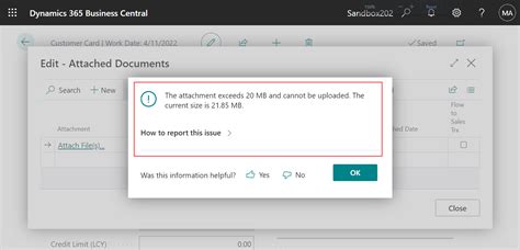 What is the maximum file size limit for Attachments in Dynamics 365