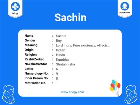 What is the meaning of sachin
