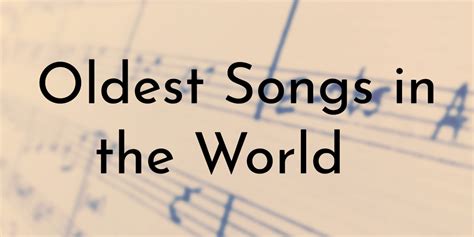 What is the oldest song or tune that a lot of people would ... - Reddit