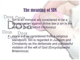 What is the one sin (immoral act, transgression, act of evil ... - Reddit