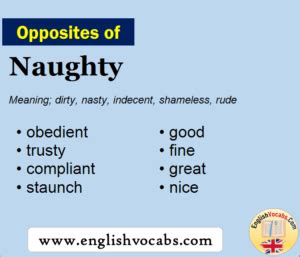 What is the opposite of naughty? - Answers