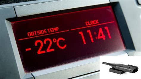 Car thermistors are a poor representation of the actual outside temperature. This is because the thermistor is exposed to re-radiated heat from the road surface. If you're looking for an accurate ...
