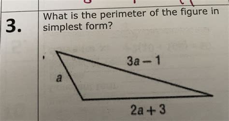 What is the perimeter of the figure in 3. simplest Gauthmath