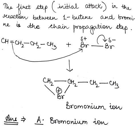 What is the product of the reaction between butene with bromine ...