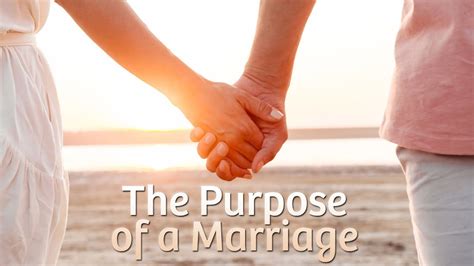 What is the purpose of marriage. 23 Aug 2023 ... Here's another thing to think about: Your marriage is a partnership. That means that part of the purpose in your marital relationship is for ... 