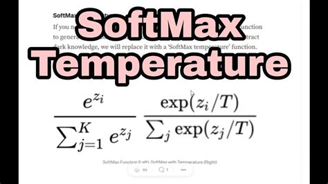 What is the role of temperature in Softmax? - Cross …