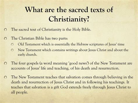 What is the sacred text of Christianity?