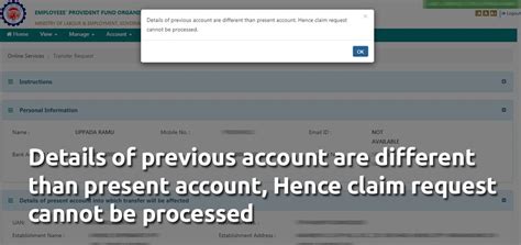 What is the solution to transfer the previous PF account to the