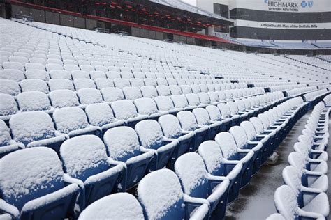 Highmark Stadium will be a winter wonderland for Monday's Bills-Steelers wild-card clash.. 
