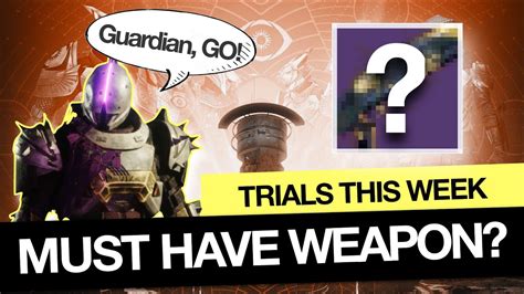 What is the trials weapons this week. Trials of Osiris is a weekend PvP mode that runs from the daily reset on Friday until the weekly reset on Tuesday, giving you four days to take part. Your goal in the Trials is for you and the ... 