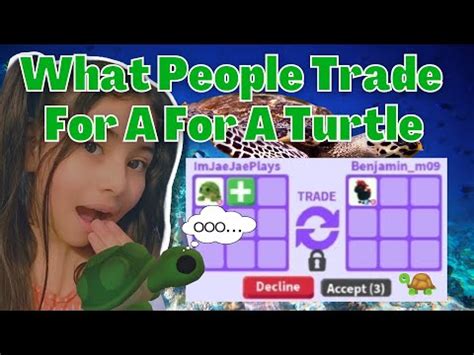 What is turtle worth in adopt me. What is Neon Nessie Worth? The Neon Nessie can otherwise be obtained through trading. The value of clam wings can vary, depending on various factors such as market demand, and availability. It is currently about equal in value to the Farm Egg. Check Out Other Trading Values:- Adopt me Trading Value. 