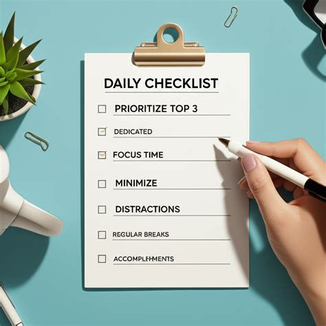What should a daily checklist include