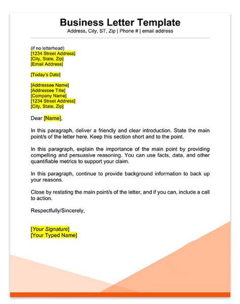 What should be included in a professional letter for a