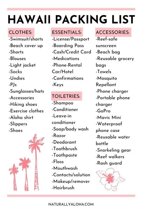 What should i bring to hawaii