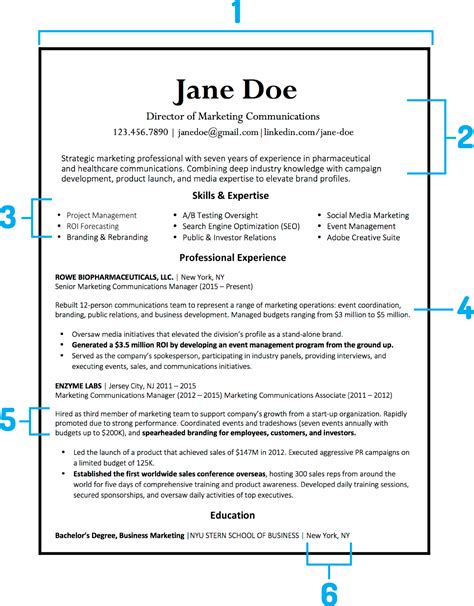 What should you have in a resume