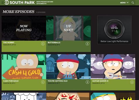 What streaming service is south park on. brings the Marsh family back home, keeps the Black family in the farmland (but still involved with the town) other antics, but it has an epic scale/feel to it. Another Time Jump Special. The Boys (now Teenagers) Vs. The Dads (now slightly older) in a paintball rematch. 
