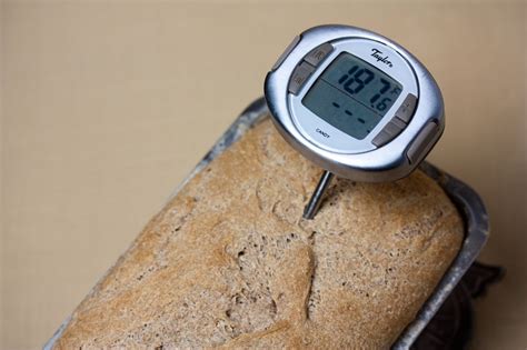 What temperature to bake bread. Use an instant-read thermometer to check the internal temperature of the baked bread. This guarantees you won’t under-bake or over-bake the bread. It’s an incredibly helpful baking tool! The bread is done when the center of the loaf is 195–200°F (90–93°C). ... Bake the bread: Bake for 36–40 minutes, or until golden brown on top. If ... 