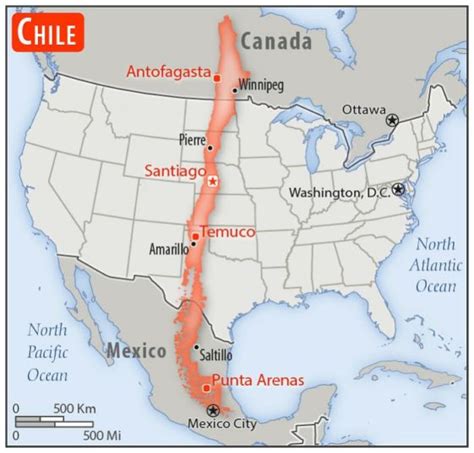 What the size of Chile compared to the US? - Answers