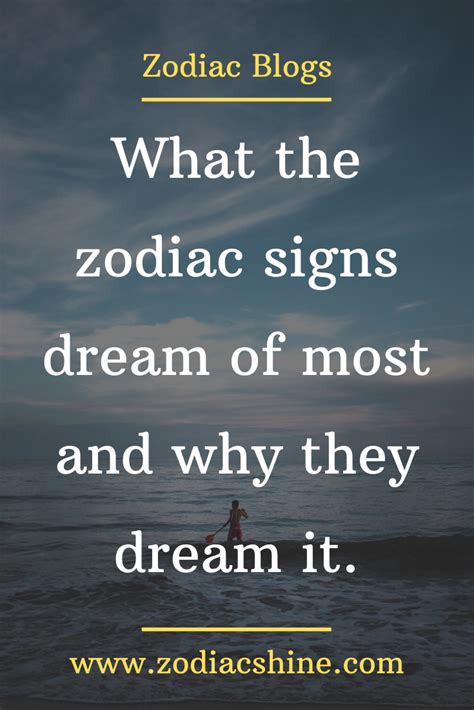 What the zodiac signs dream of most and why they dream it. Zodiac Shine