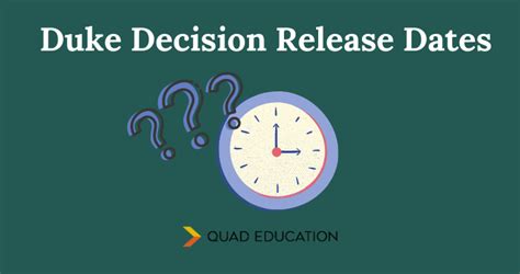What time do duke decisions come out. Here's a general overview of when decisions are usually released for the class of 2024: 1. Early Decision/Early Action: Most colleges release their Early Decision (ED) or Early Action (EA) decisions between mid-December and early February. However, some colleges may notify students in November. Keep in mind that applying ED/EA typically ... 