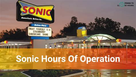 What time does sonic close today. Sonic Breakfast Hours in Different States. Sonic’s breakfast hours do not differ from state to state but rather from location to location. Opening time and closing time can vary depending on the location. Most Sonic branches open as early as 6 AM and close at 12 AM but this timing can slightly vary. 