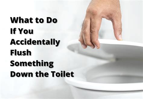 What to Do If You Accidentally Flushed Something Down the Toilet