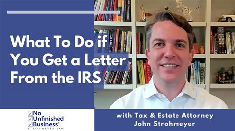 What to Do if You Get a Letter from the IRS YouTube
