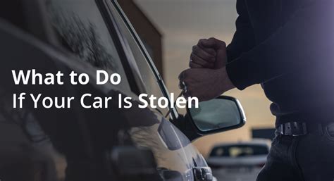 What to do if your car is stolen. After calling the police, you’ll file a stolen car report and provide key information about your vehicle such as model, make, and VIN number. You also need to report personal belongings left inside the car when it was stolen, especially if they’re expensive or include important documents. 3. Contact your insurance provider. 