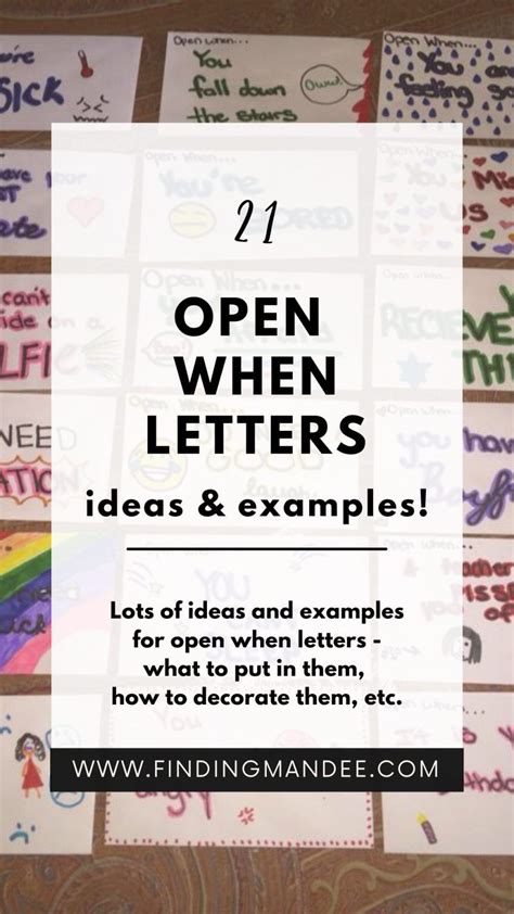 What to include in open when letters