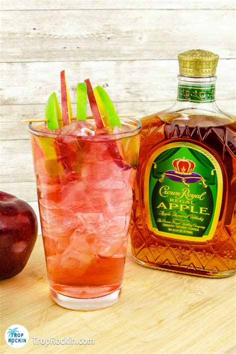What to mix with crown apple. 1.5 oz Crown Royal Regal Apple. 3-4 oz ginger beer (to fill) Lemon wedge and mint sprig for garnish. Instructions. Build directly in a Mule Mug over ice. Stir and garnish with a lemon wedge and mint sprig. Featuring Crown Royal Regal Apple Buy Now. More Recipes. Caramel Apple. Crown Apple Fizz. 