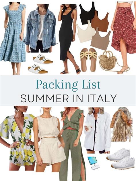 What to pack for summer in italy
