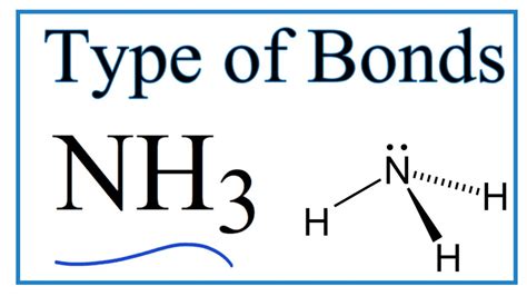 What type of bond is nh3. Why does NH3 have 107 bond angle? Ammonia, NH Because the nitrogen is only forming 3 bonds, one of the pairs must be a lone pair. Because of this, there is more repulsion between a lone pair and a bonding pair than there is between two bonding pairs. That forces the bonding pairs together slightly – reducing the bond angle from 109.5° to … 